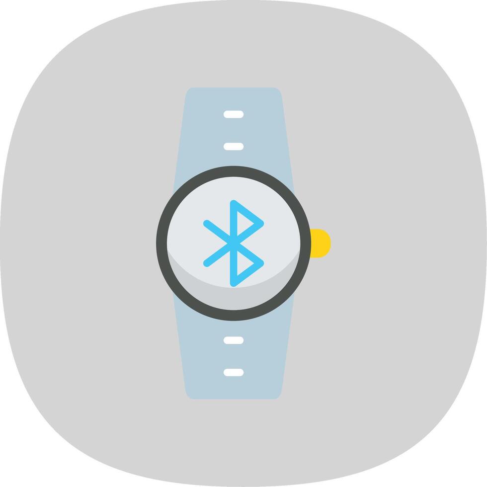 Bluetooth Flat Curve Icon Design vector