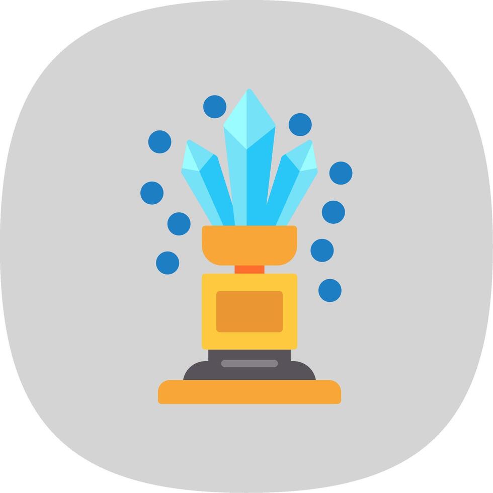 Crystals Flat Curve Icon Design vector