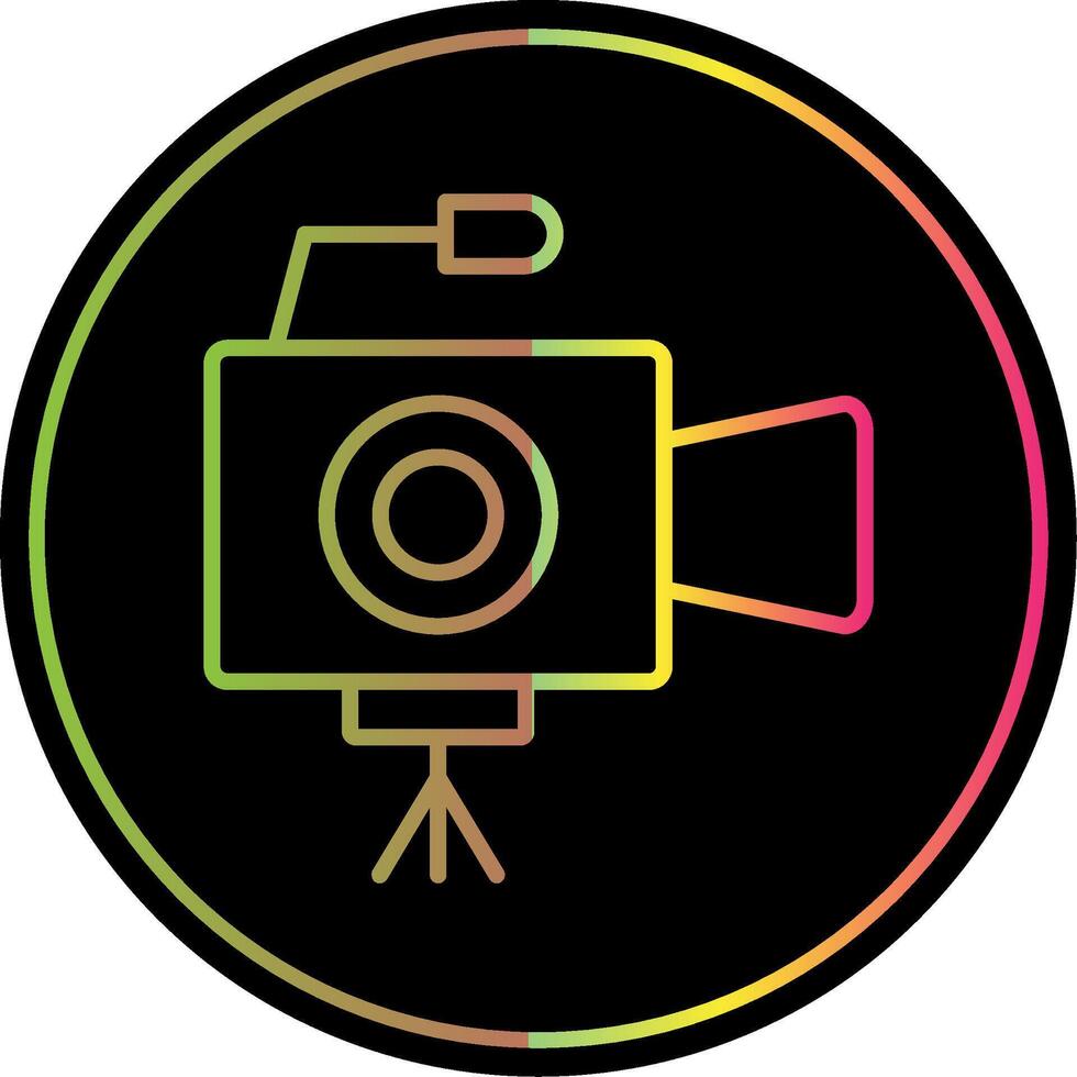 Camera Line Gradient Due Color Icon Design vector
