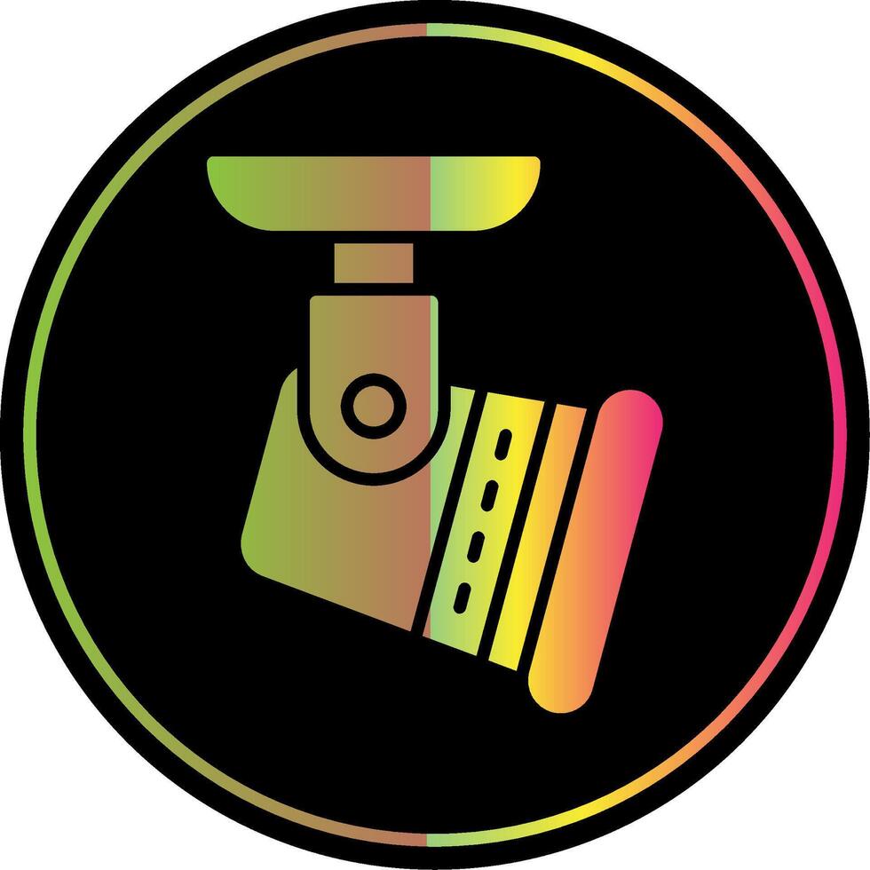 Spotlight Glyph Due Color Icon Design vector