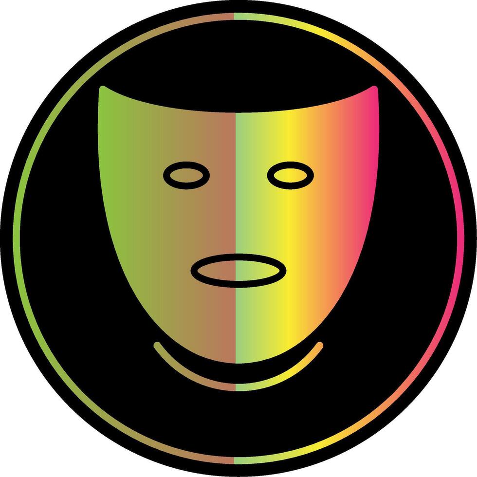 Theatre Glyph Due Color Icon Design vector