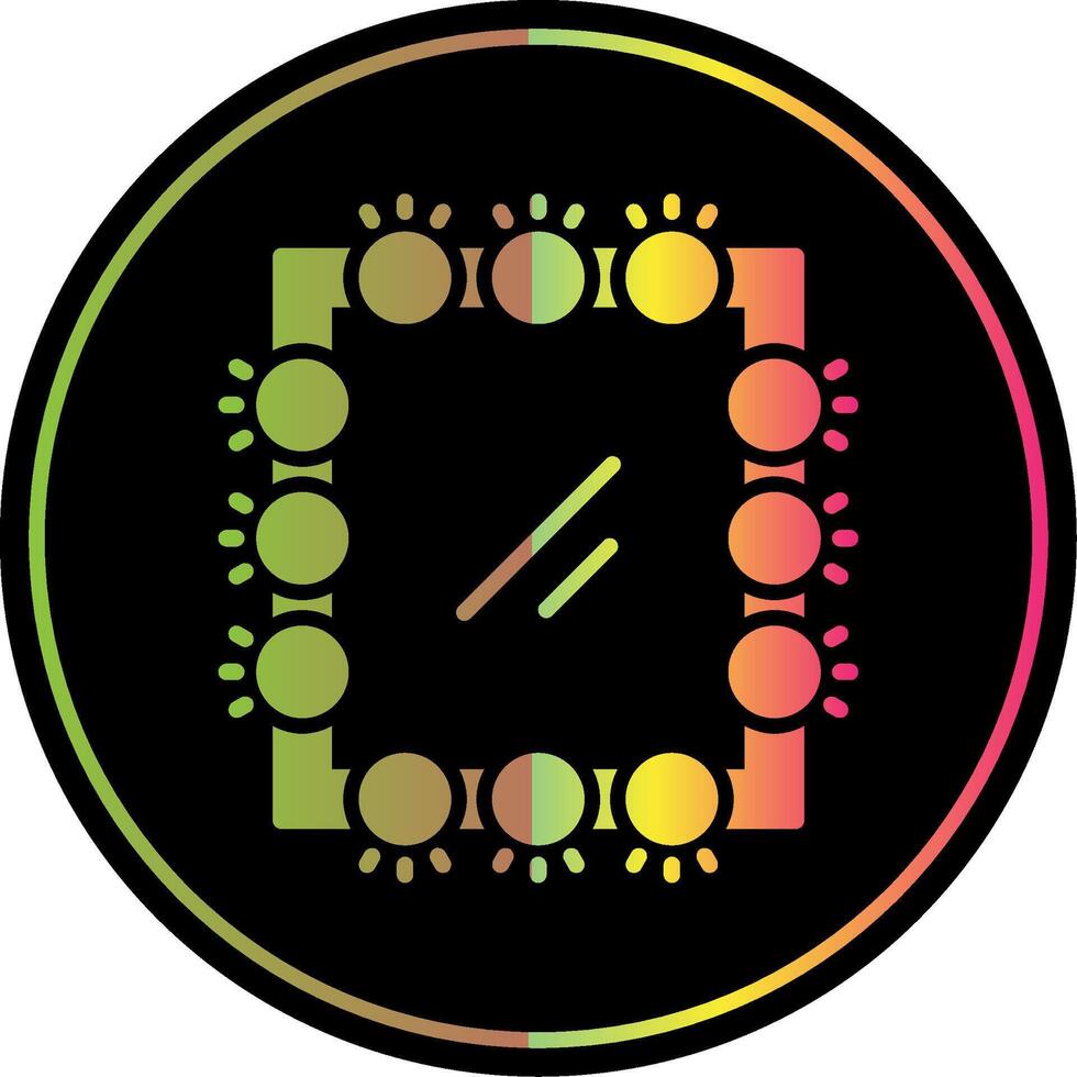 Mirror Glyph Due Color Icon Design vector