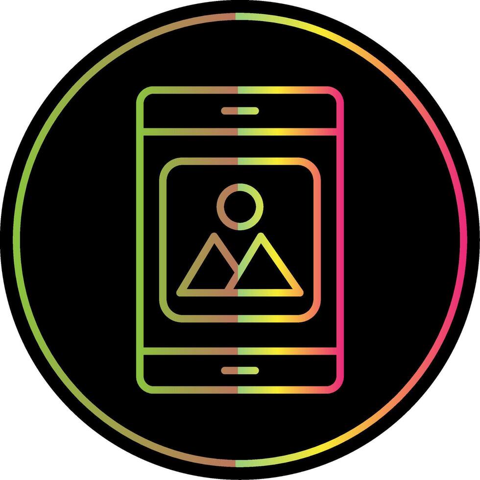 Mobile Application Line Gradient Due Color Icon Design vector