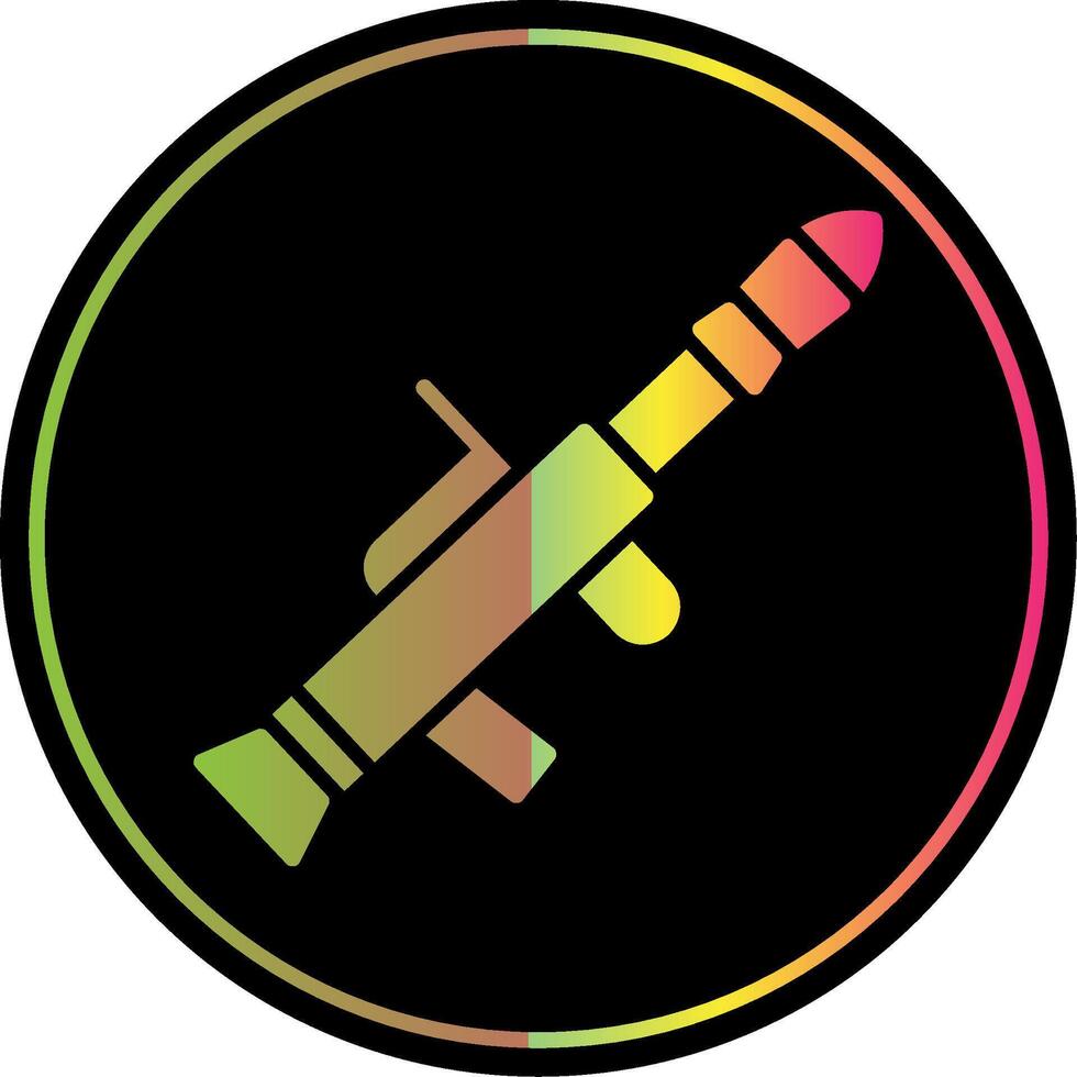 Gun Glyph Due Color Icon Design vector