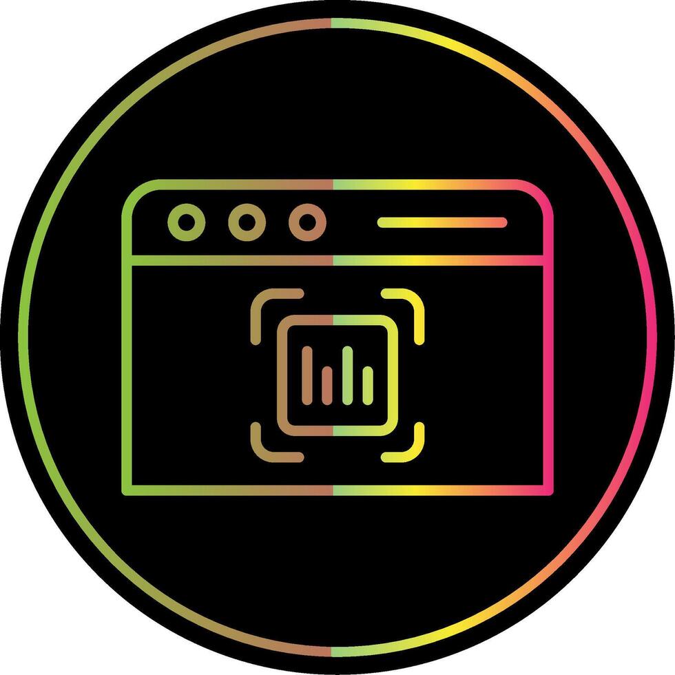Web page Scan Line Gradient Due Color Icon Design vector