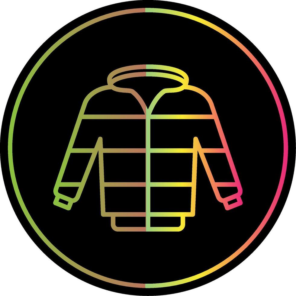 Jacket Line Gradient Due Color Icon Design vector