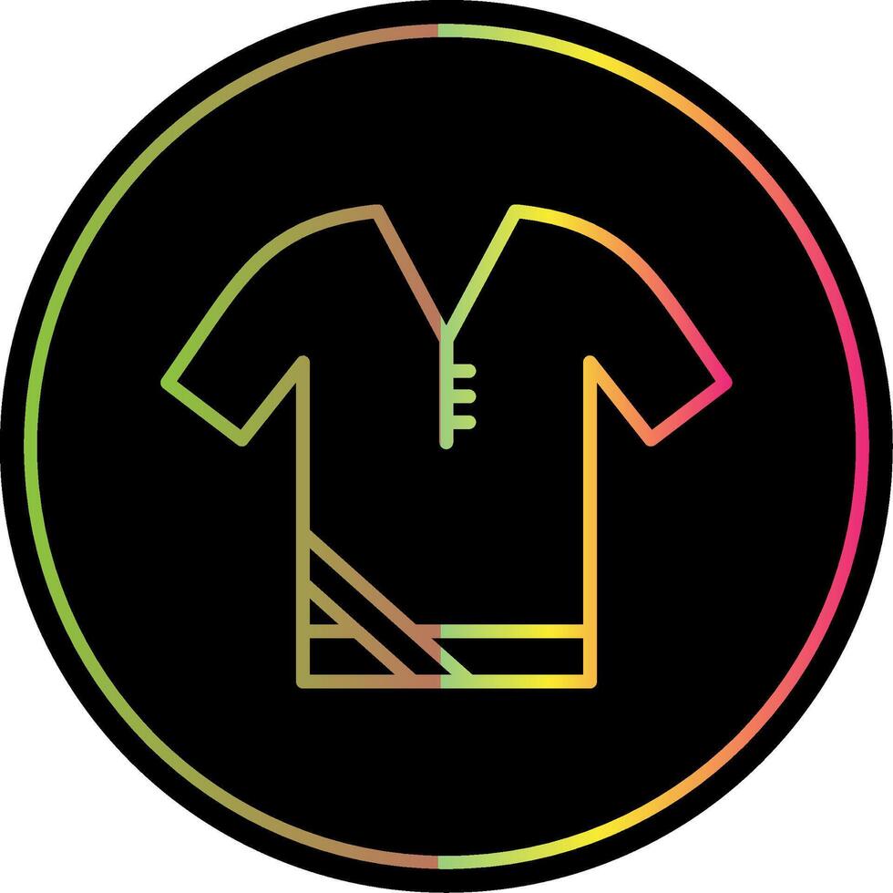 Shirt Line Gradient Due Color Icon Design vector