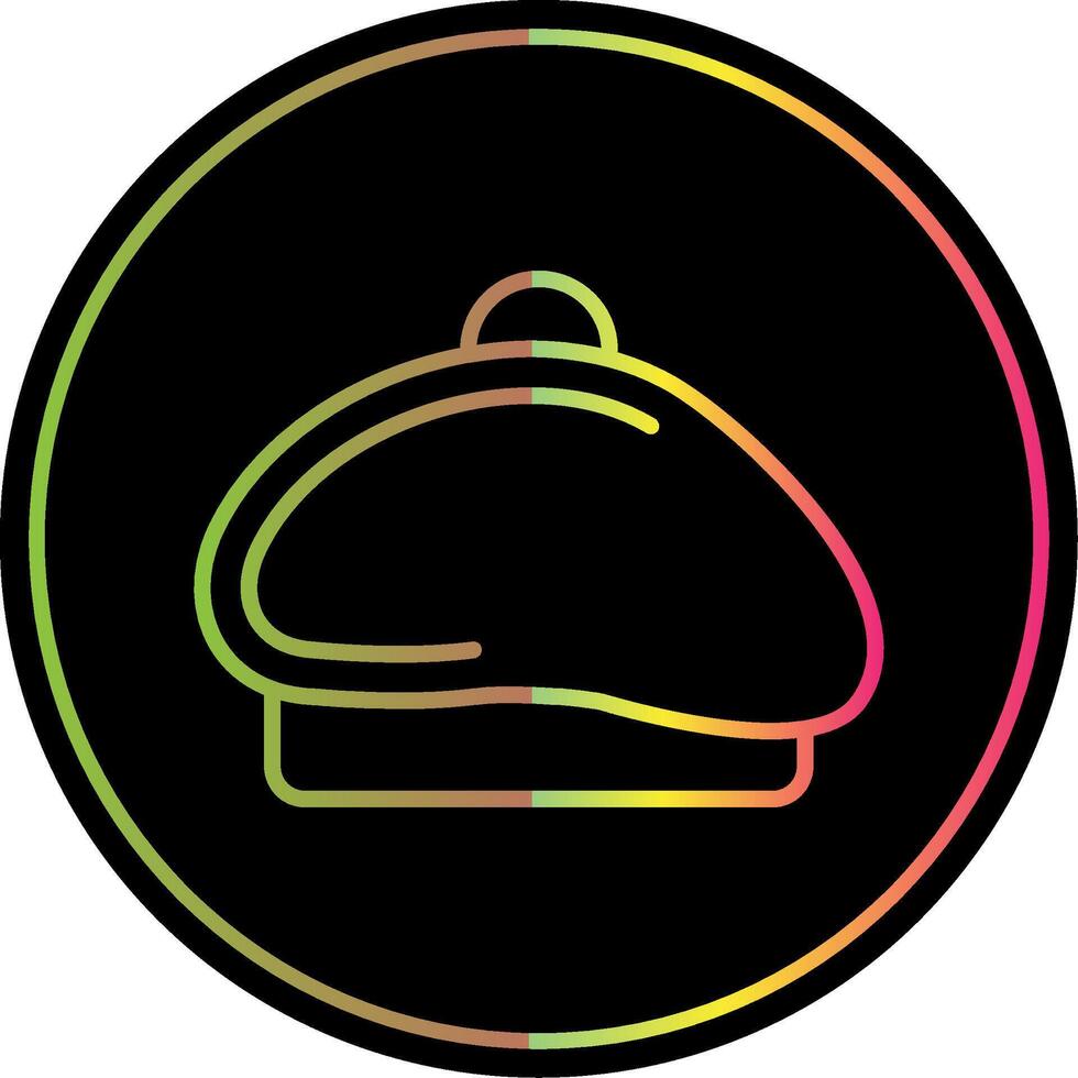 Beret Line Gradient Due Color Icon Design vector