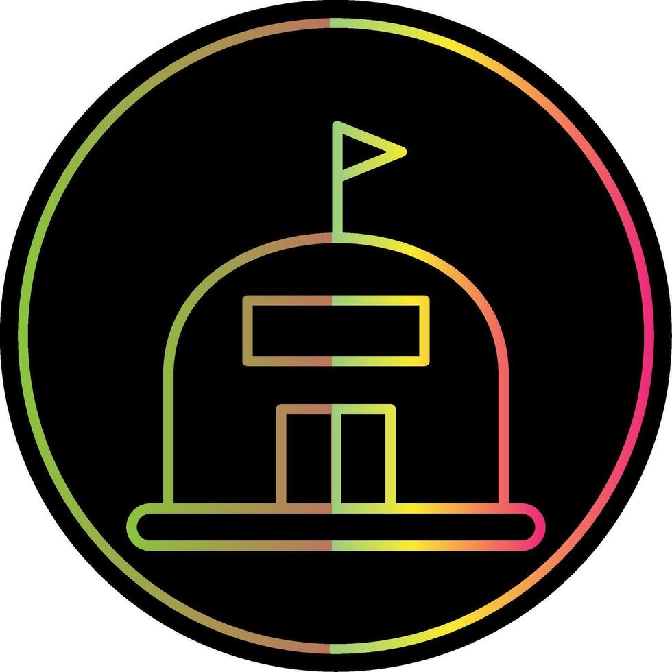 Warehouse Line Gradient Due Color Icon Design vector