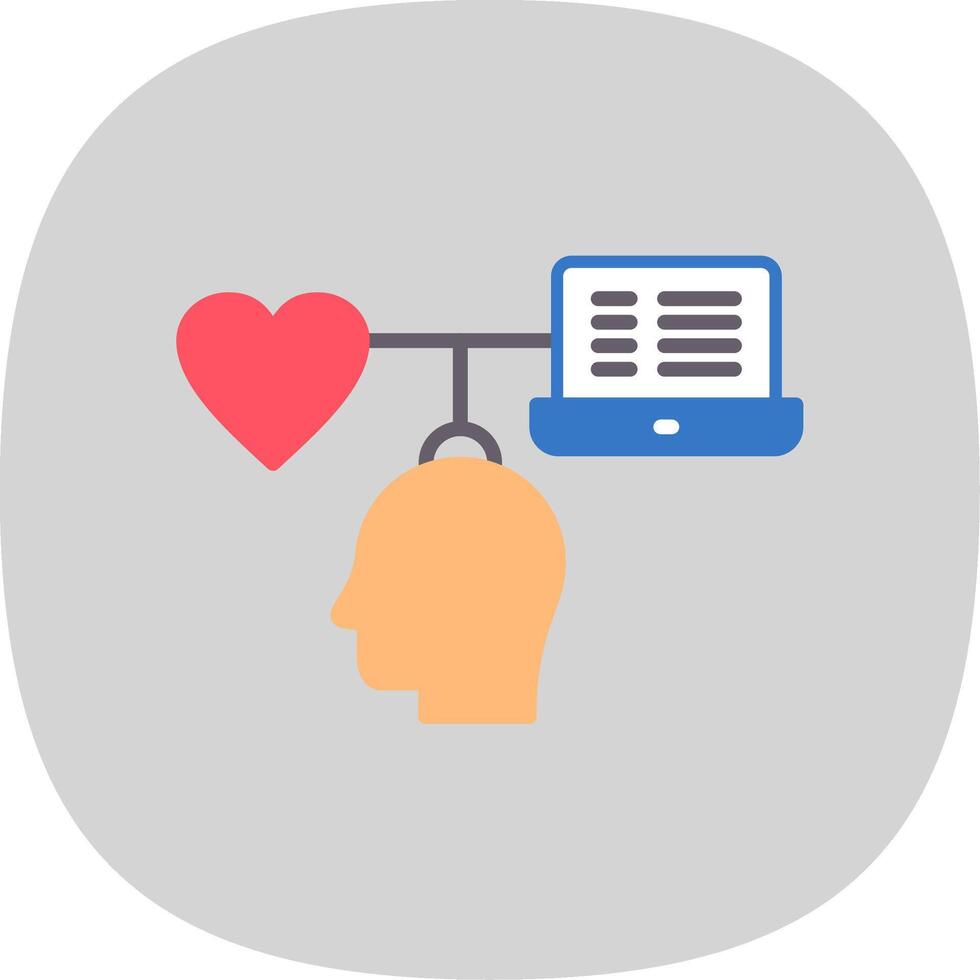 Android Flat Curve Icon Design vector