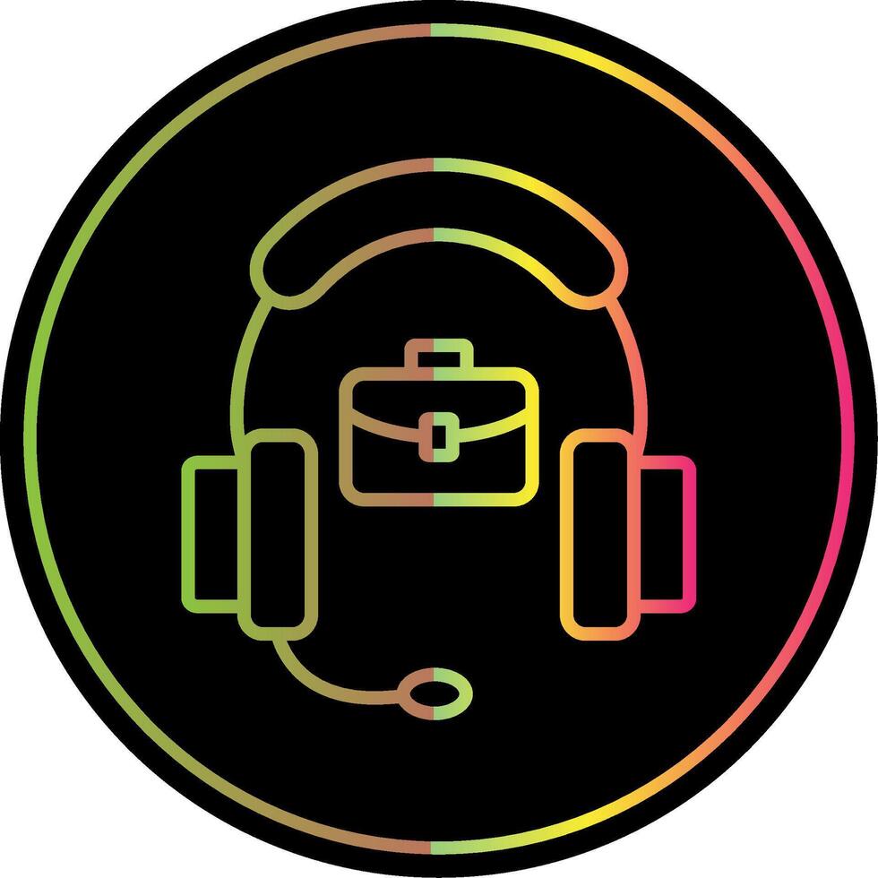 Support Line Gradient Due Color Icon Design vector