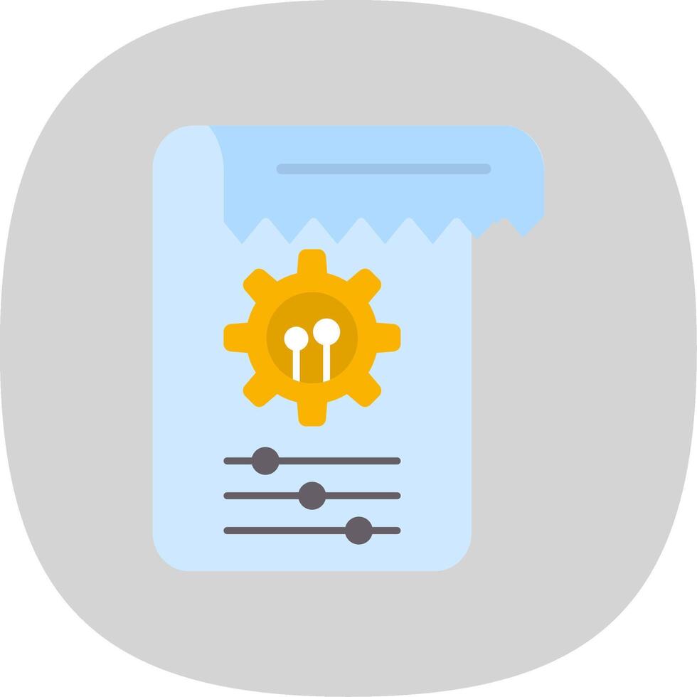 Tasks Flat Curve Icon Design vector