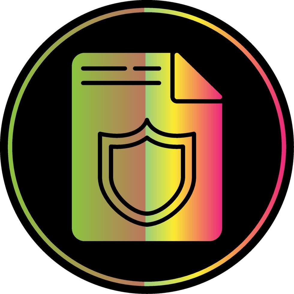 Document Glyph Due Color Icon Design vector