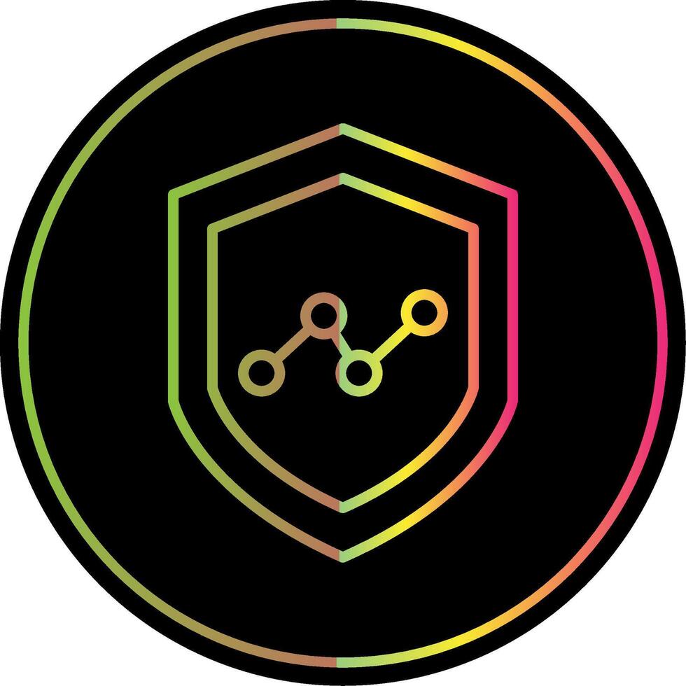 Security Analytics Line Gradient Due Color Icon Design vector