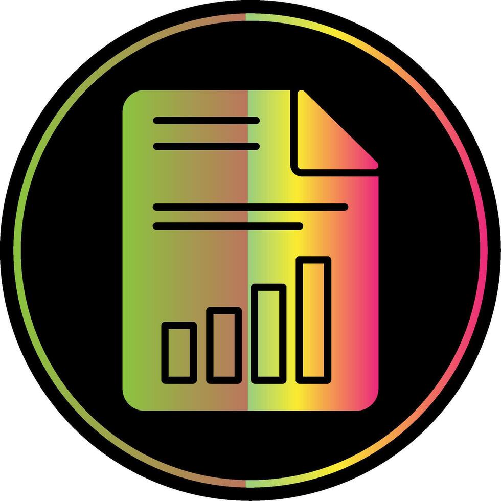 Document Glyph Due Color Icon Design vector