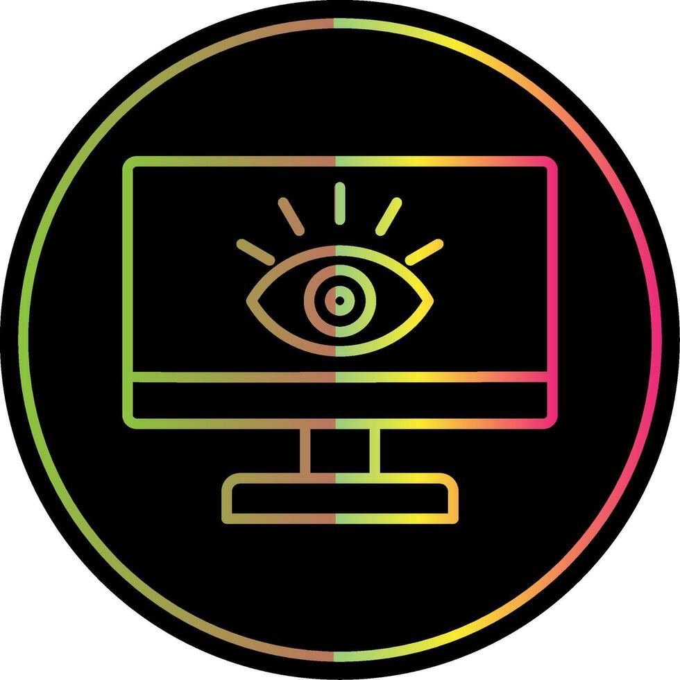 Monitoring Line Gradient Due Color Icon Design vector