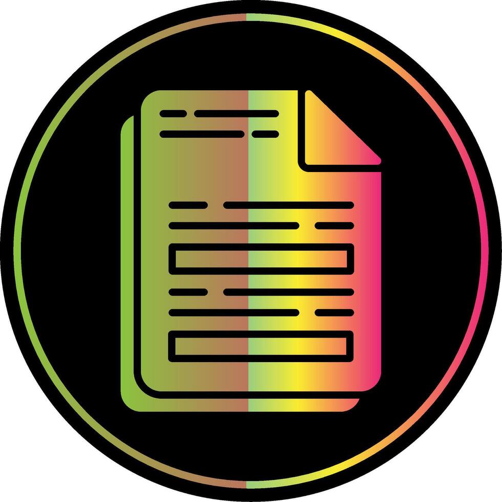File Glyph Due Color Icon Design vector
