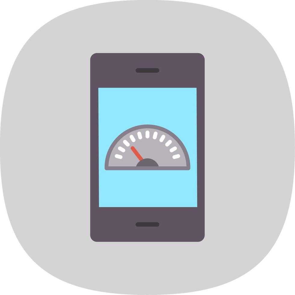 Dashboard Flat Curve Icon Design vector