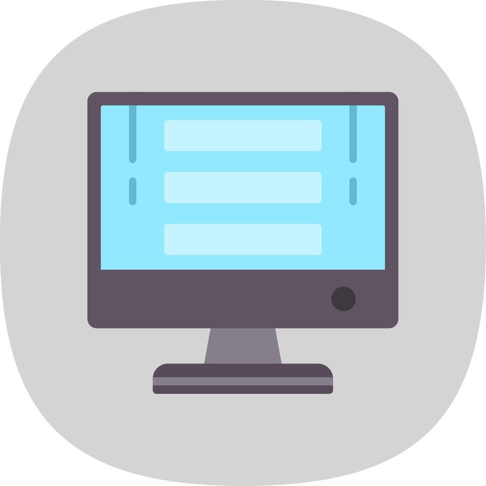 Computer Flat Curve Icon Design vector