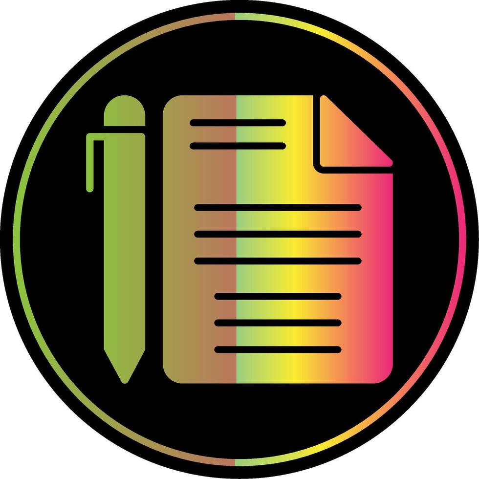 File Glyph Due Color Icon Design vector
