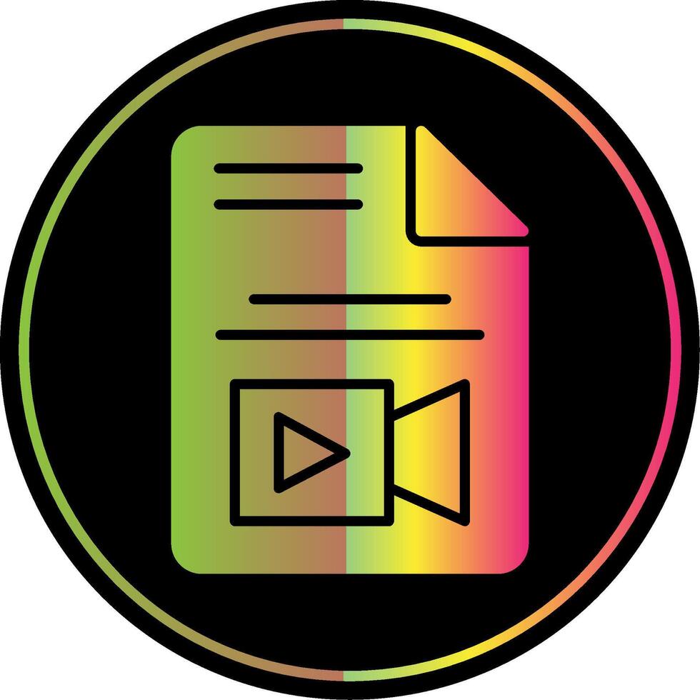 File Glyph Due Color Icon Design vector