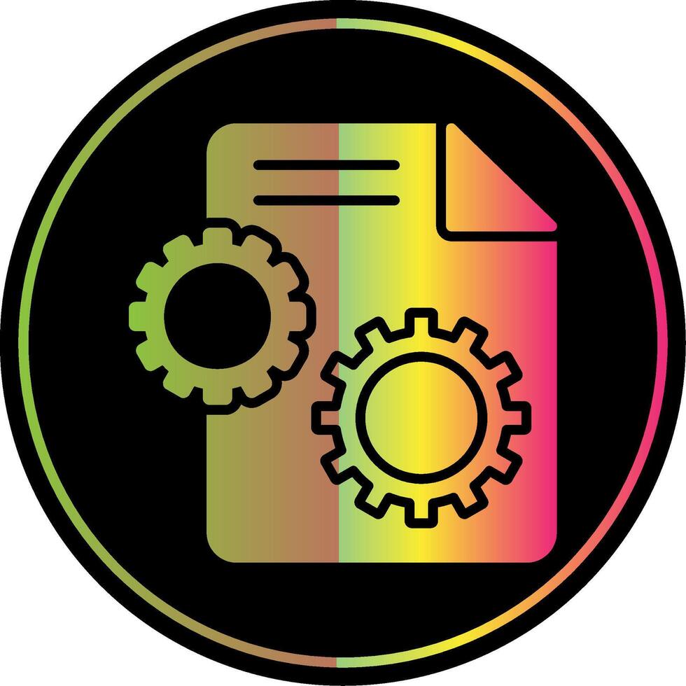 Settings Glyph Due Color Icon Design vector