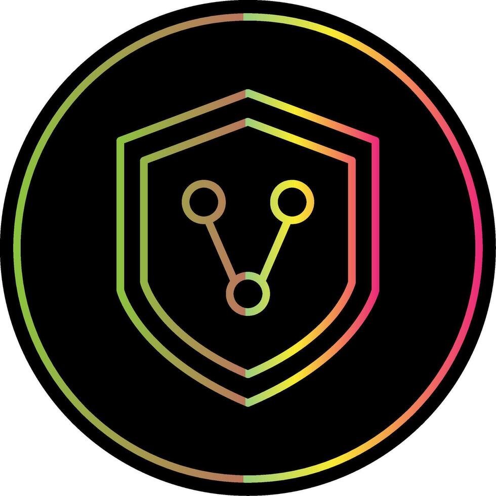 Connect Security Line Gradient Due Color Icon Design vector