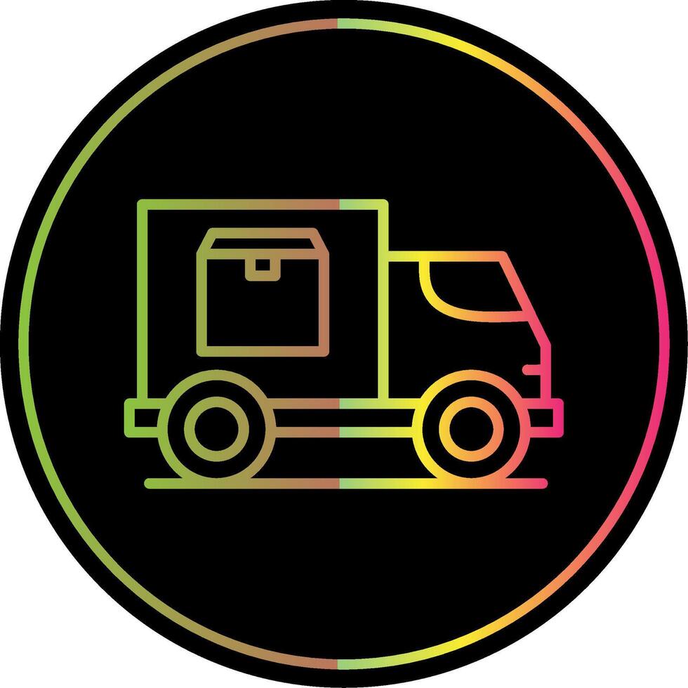 Delivery Truck Line Gradient Due Color Icon Design vector