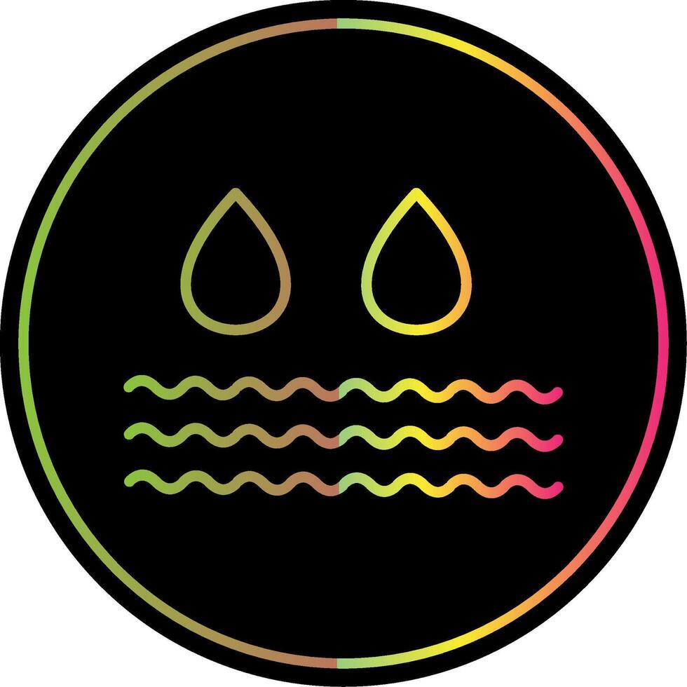 Water Line Gradient Due Color Icon Design vector