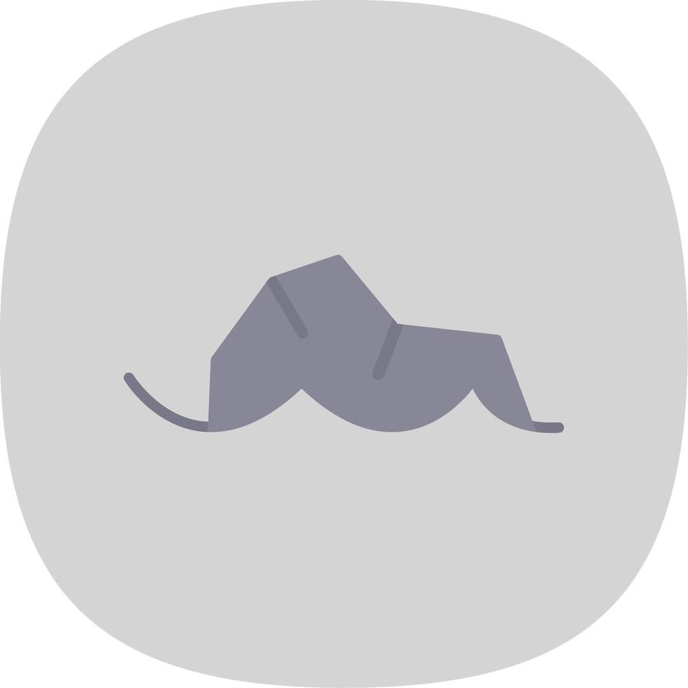 Rock Flat Curve Icon Design vector