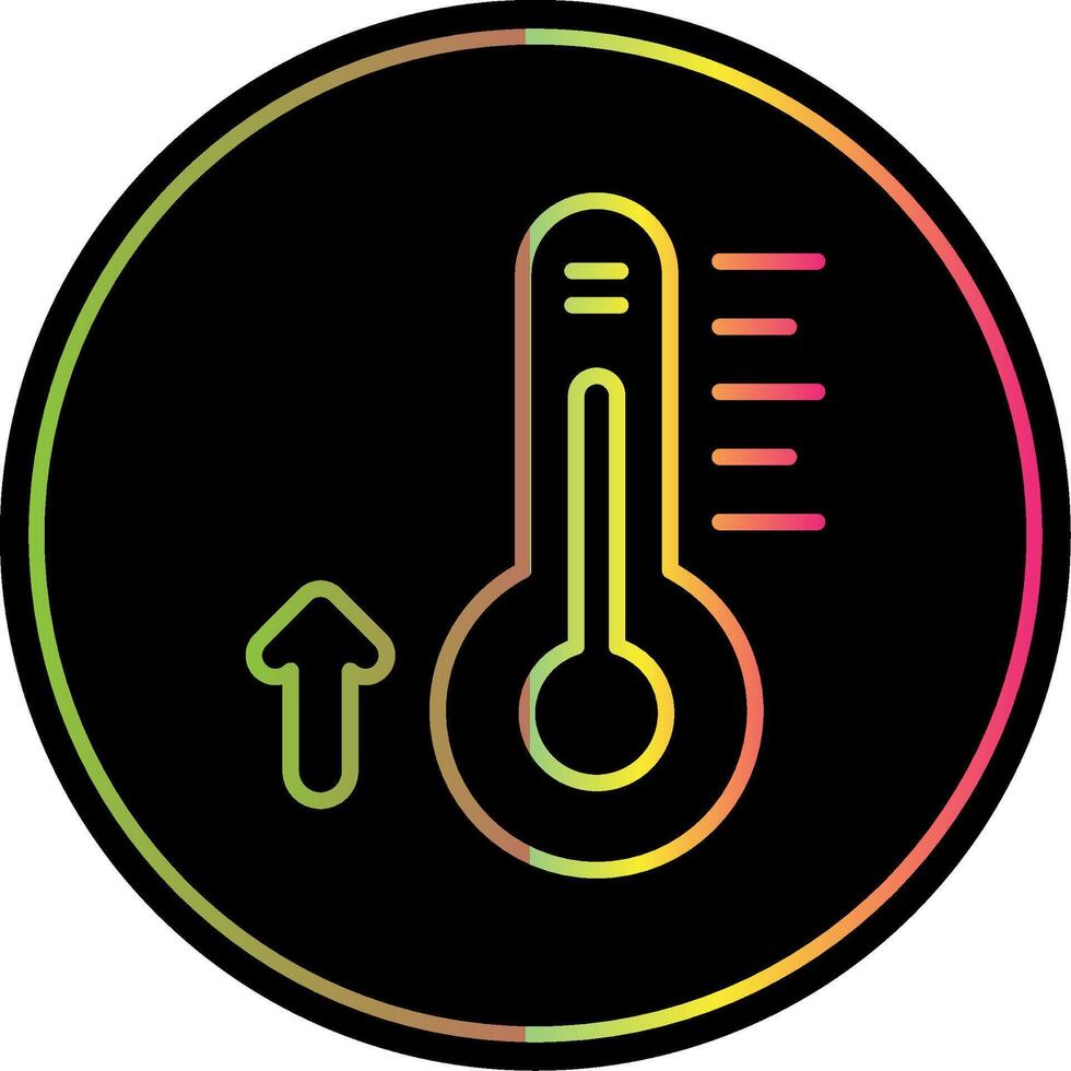 Thermometer Line Gradient Due Color Icon Design vector