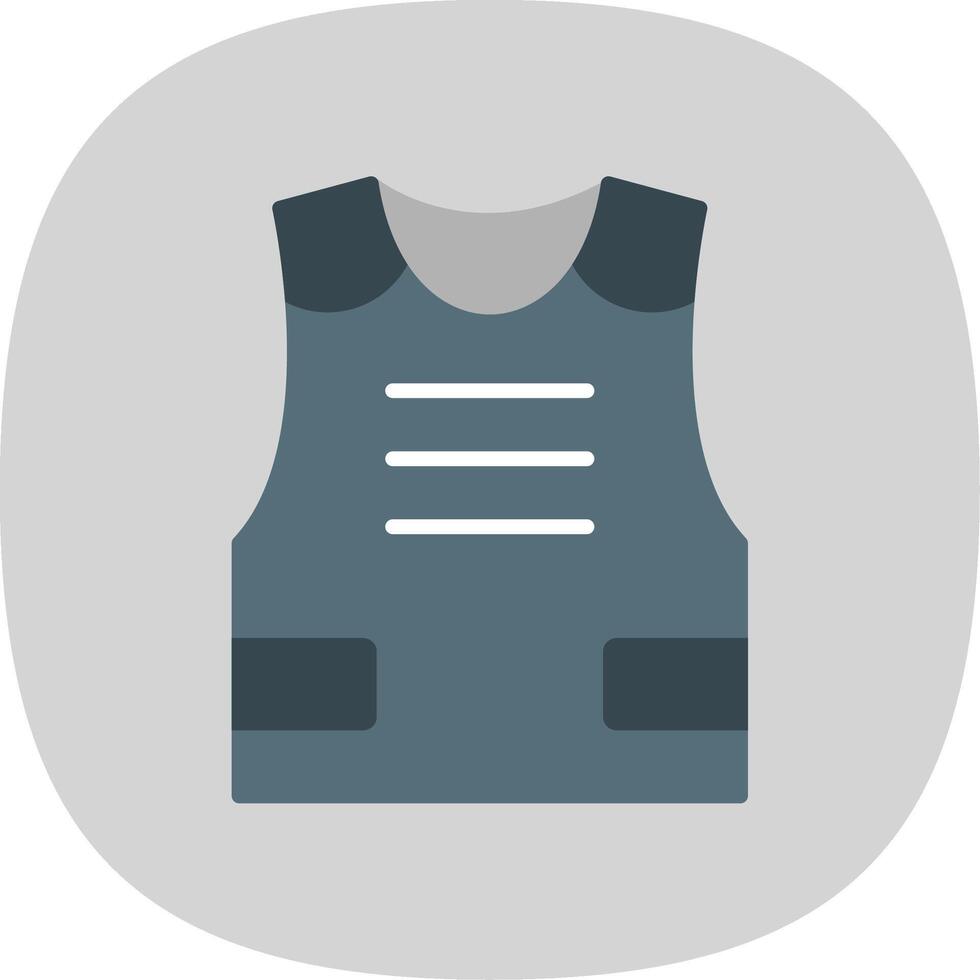 Armour Flat Curve Icon Design vector