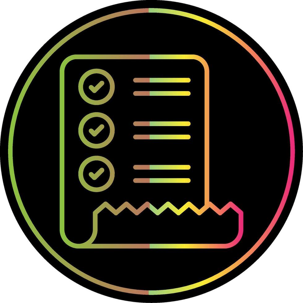 Check List Line Gradient Due Color Icon Design vector