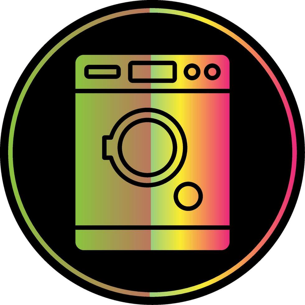 Tumble Dryer Glyph Due Color Icon Design vector