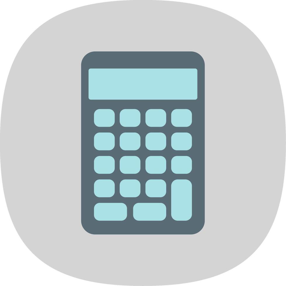 Calculator Flat Curve Icon Design vector