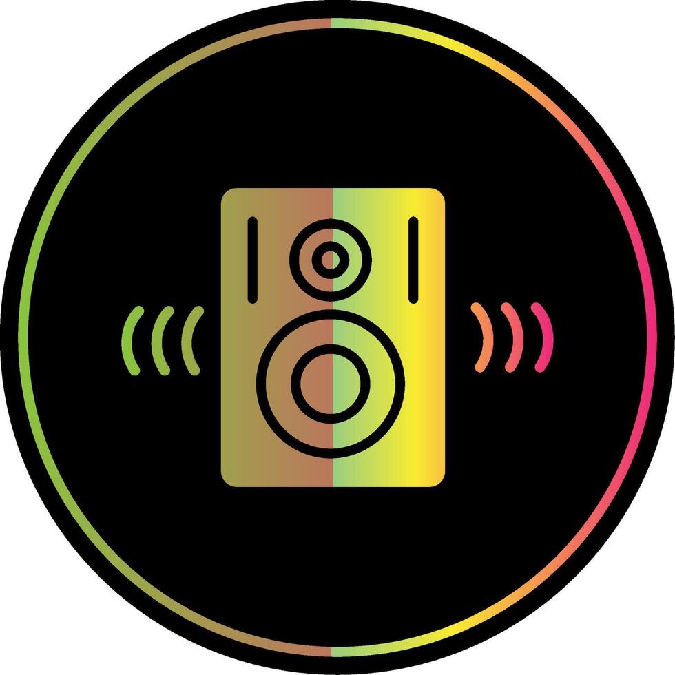 Speakers Glyph Due Color Icon Design vector