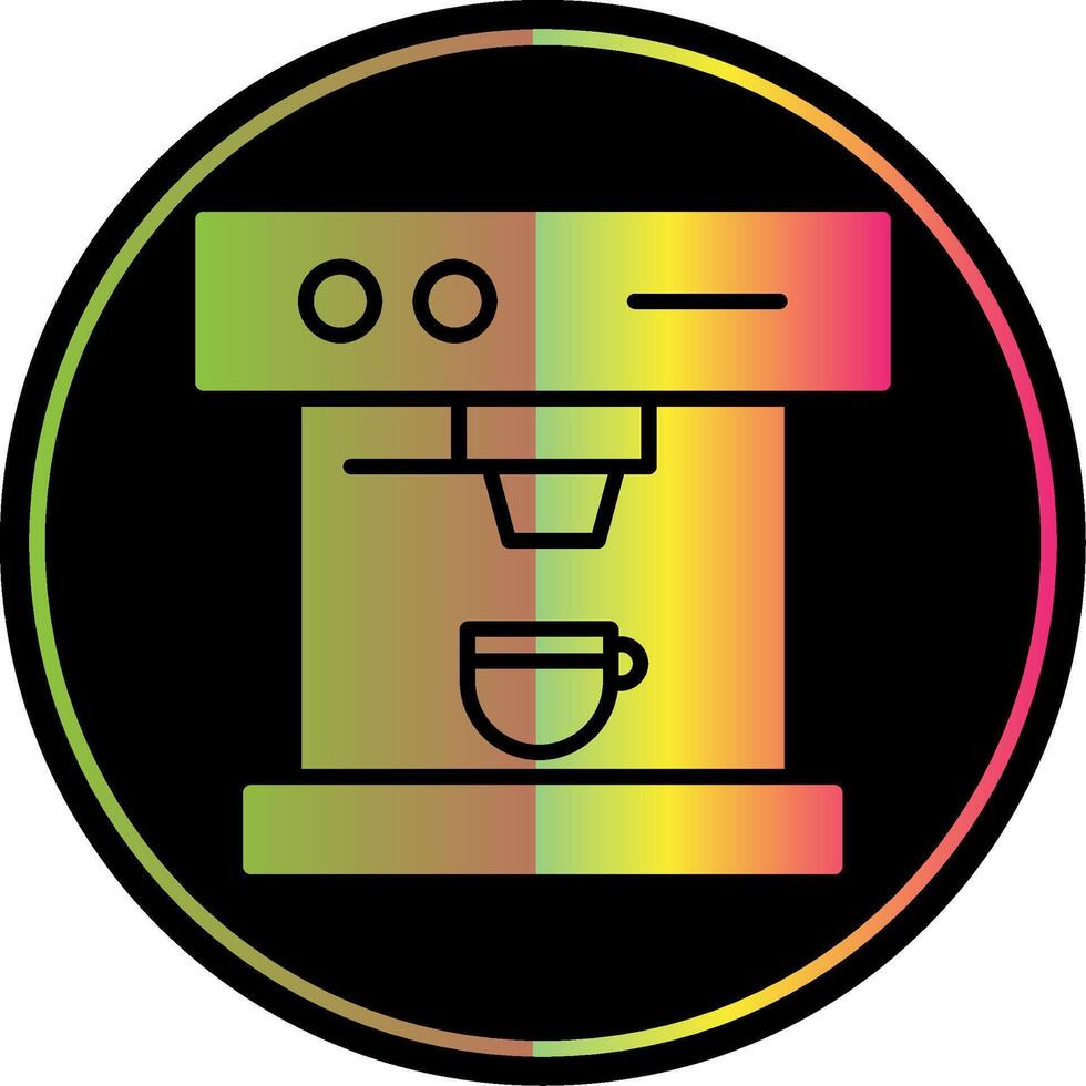 Coffee Machine Glyph Due Color Icon Design vector
