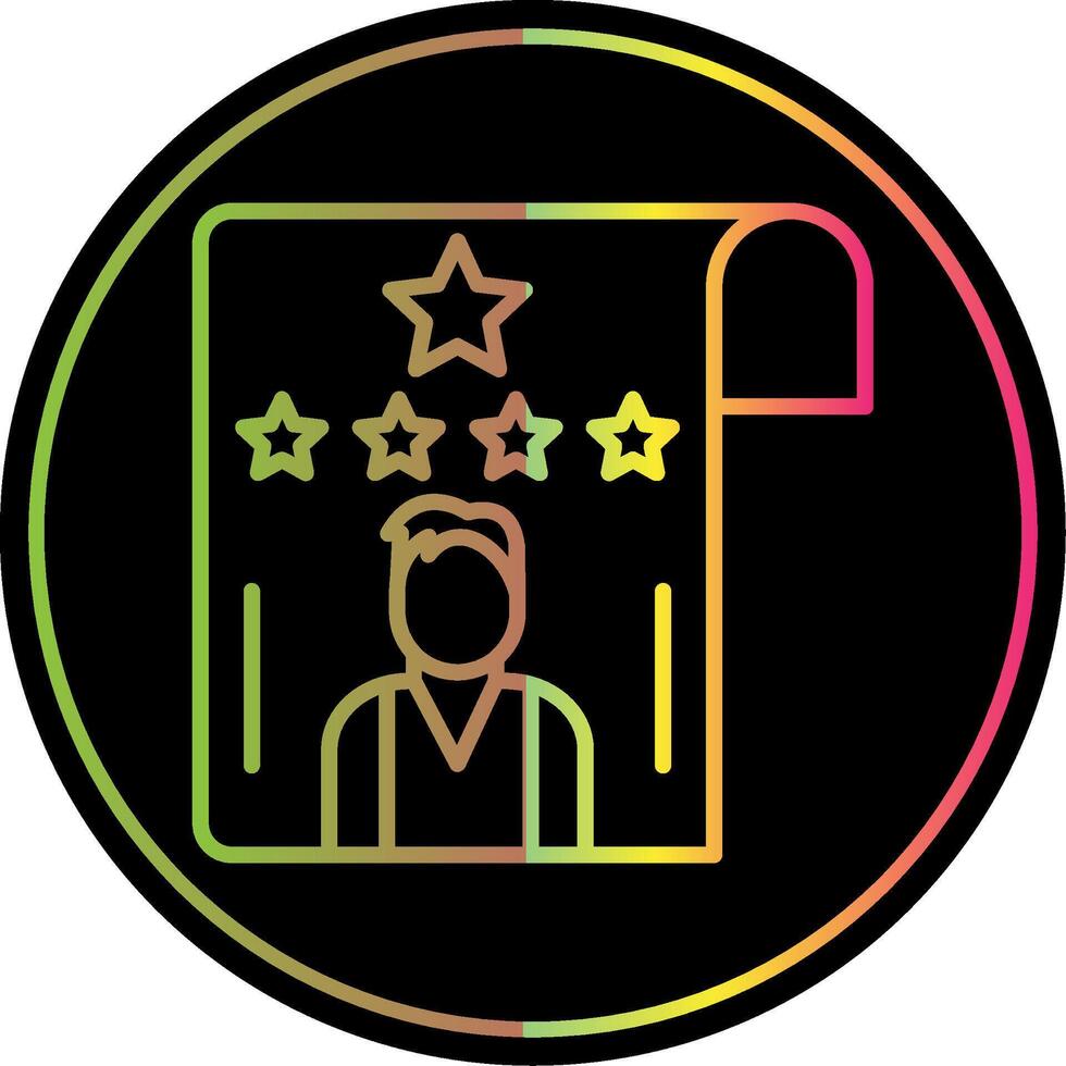 Customer Feedback Line Gradient Due Color Icon Design vector