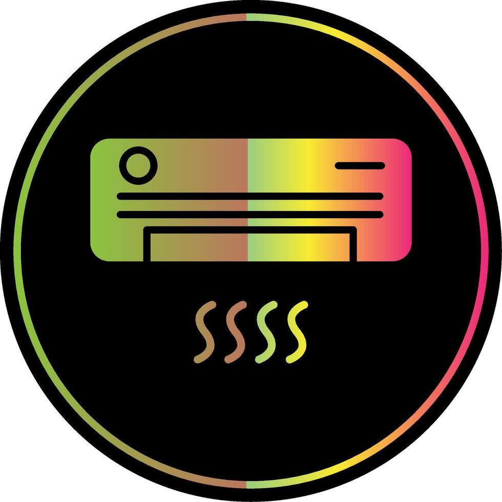 Air Conditioner Glyph Due Color Icon Design vector