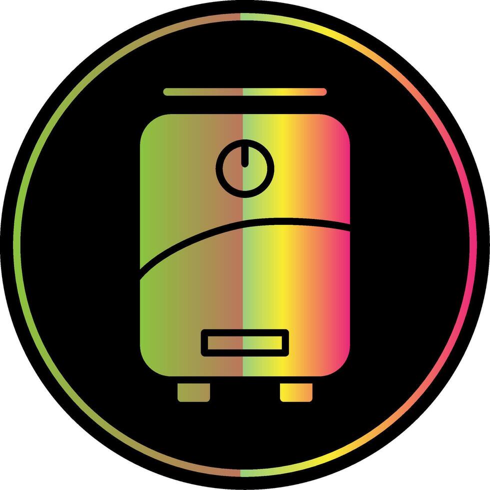 Water Heater Glyph Due Color Icon Design vector