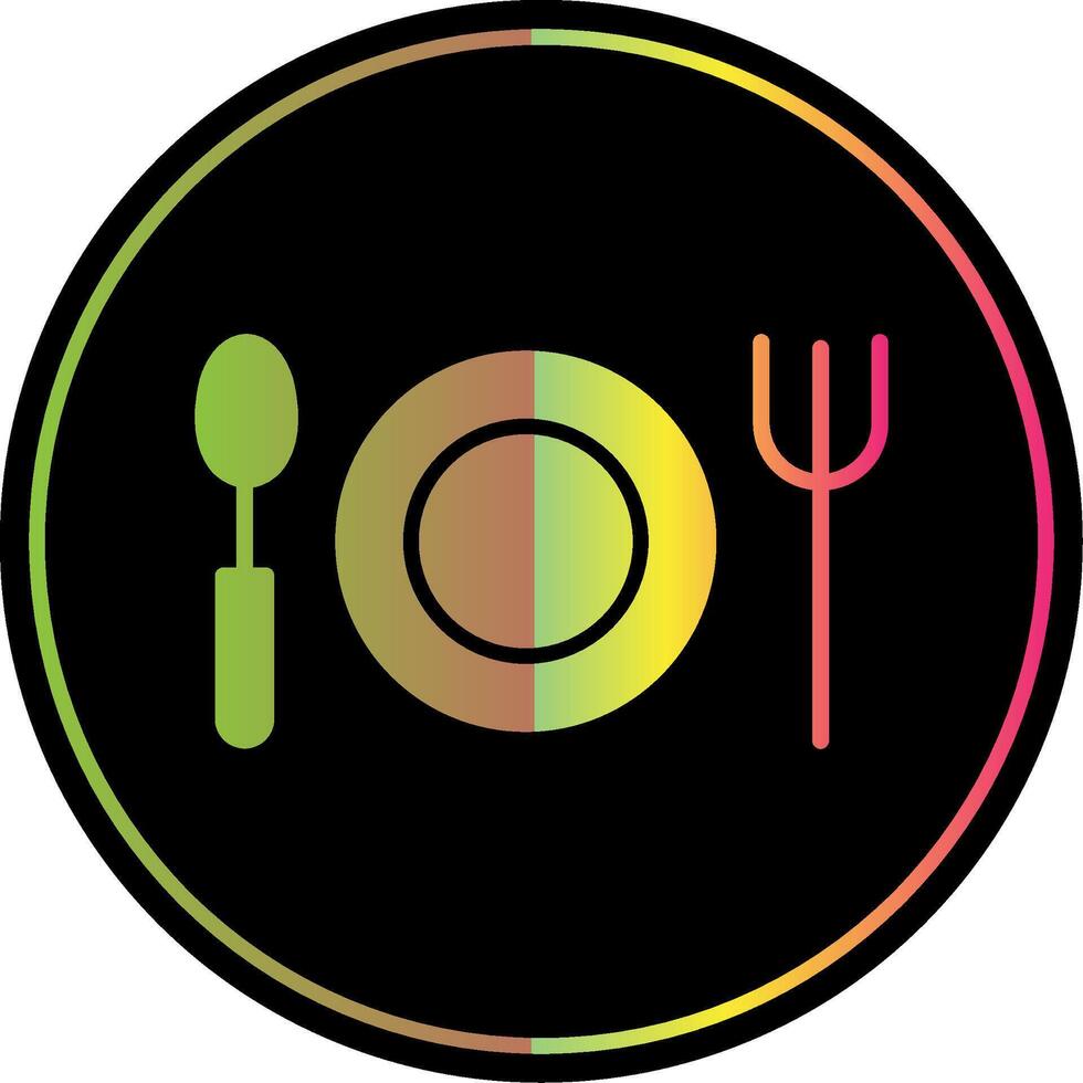 Plates Glyph Due Color Icon Design vector
