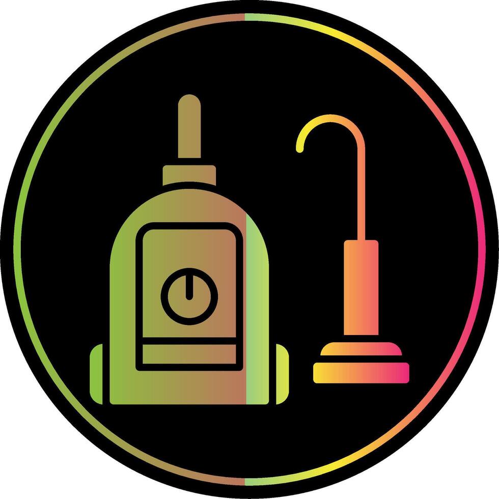 Vacuum Cleaner Glyph Due Color Icon Design vector