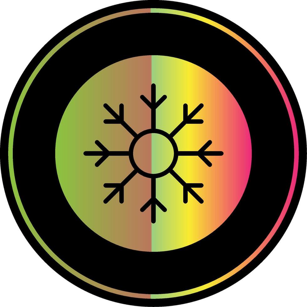 Frost Glyph Due Color Icon Design vector