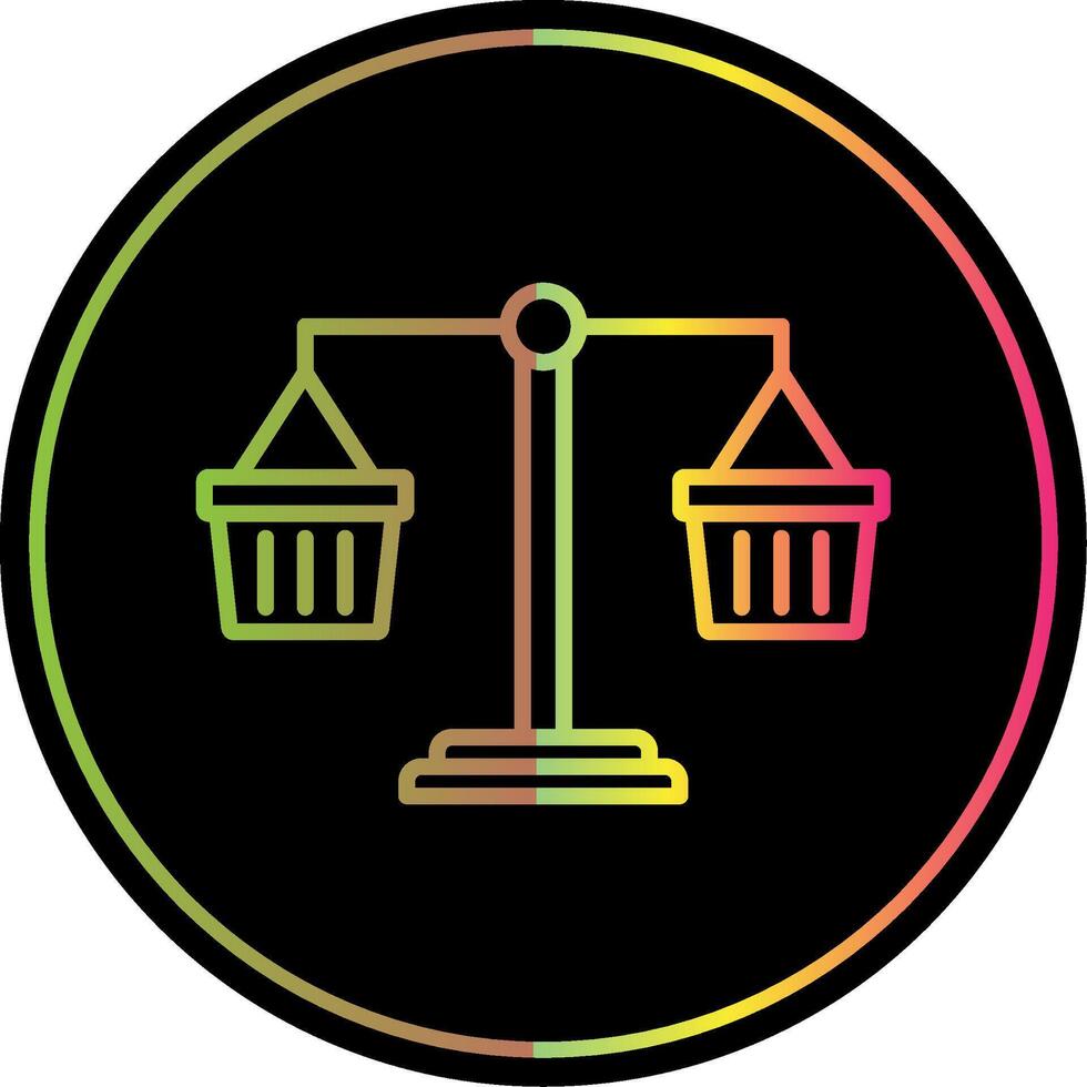 Commercial Law Line Gradient Due Color Icon Design vector