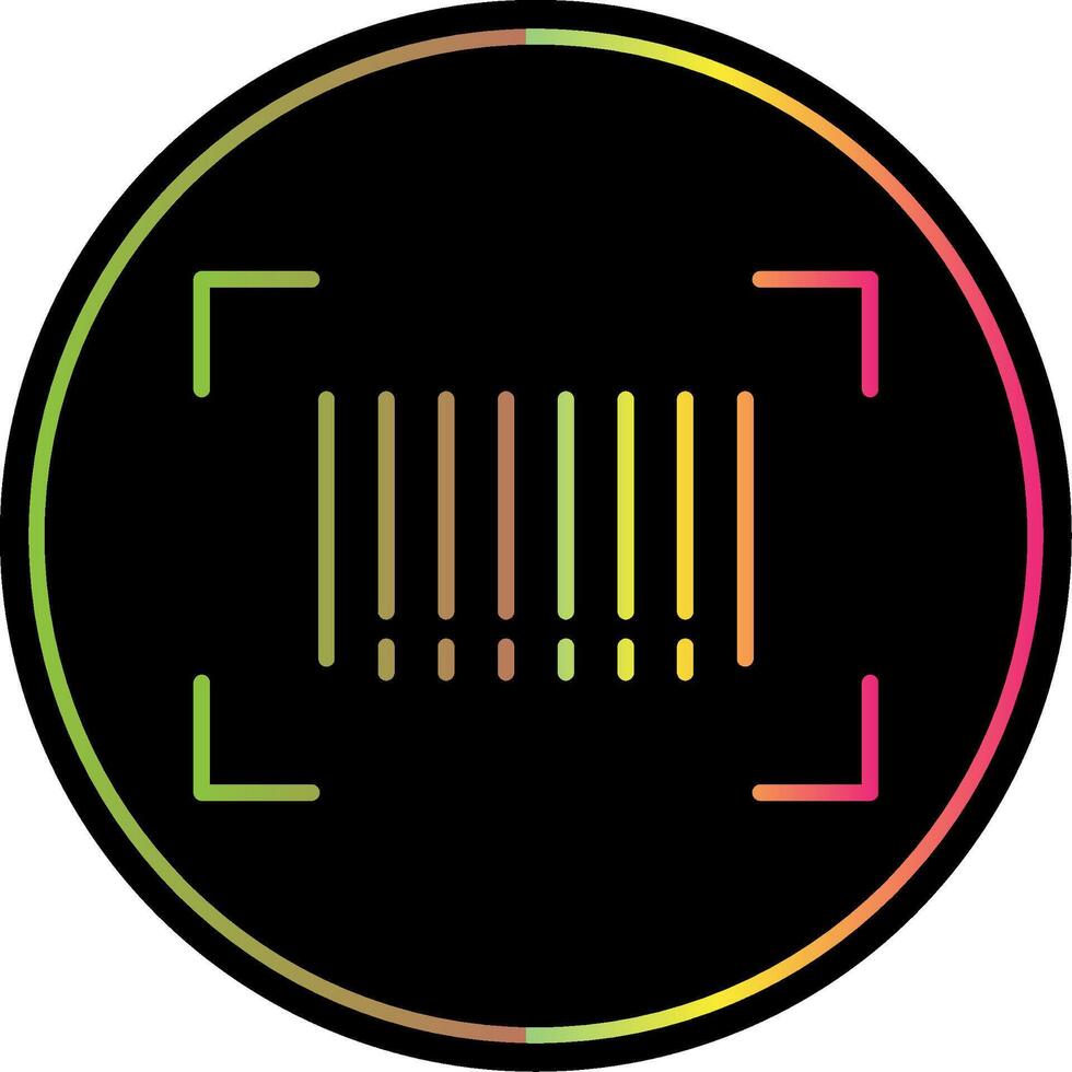 Bar Code Line Gradient Due Color Icon Design vector