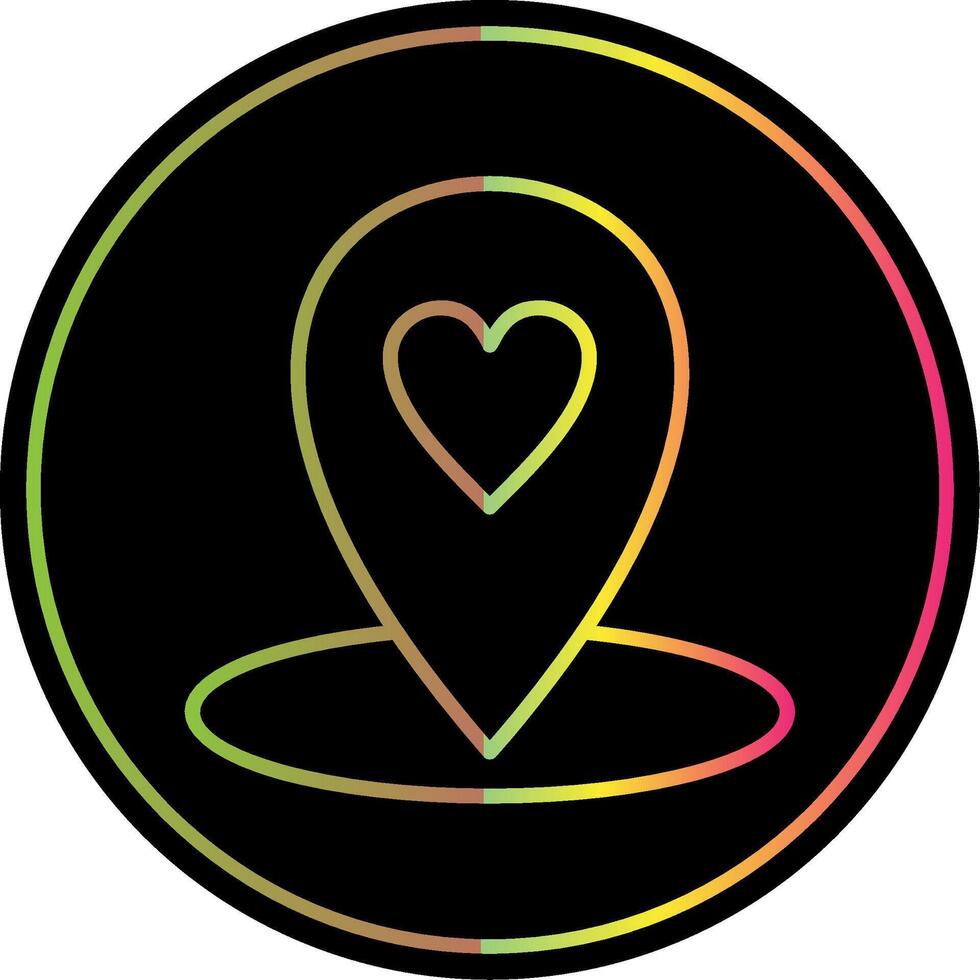 Valentine day Line Gradient Due Color Icon Design vector