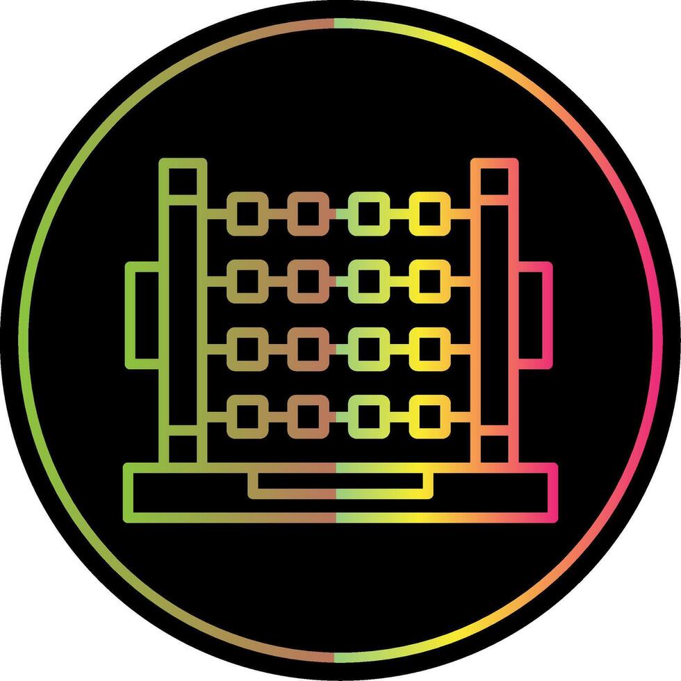 Abacus Line Gradient Due Color Icon Design vector