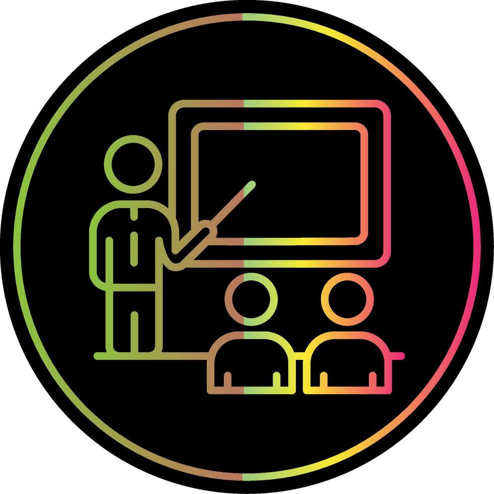 Business Training Line Gradient Due Color Icon Design vector