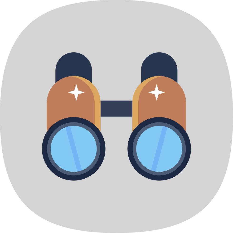 Binoculars Flat Curve Icon Design vector