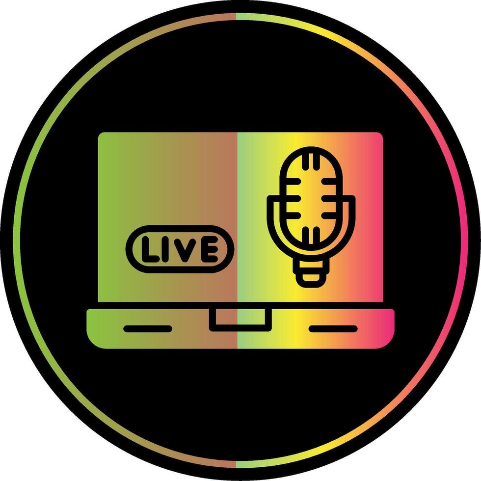 Laptop Glyph Due Color Icon Design vector